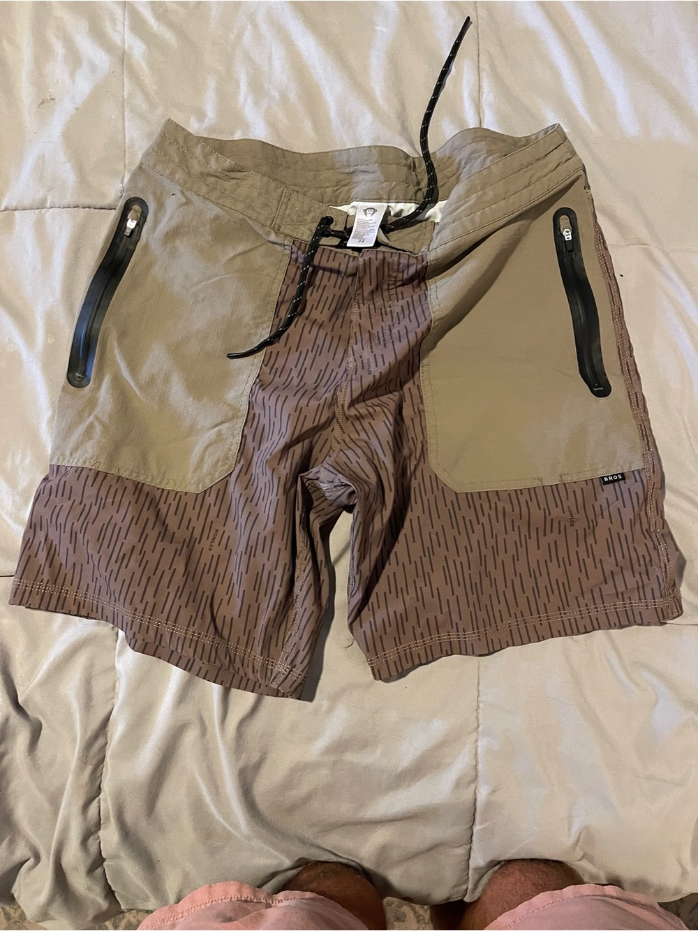 Howler Brothers Camo Tan and Brown Hybrid Shorts